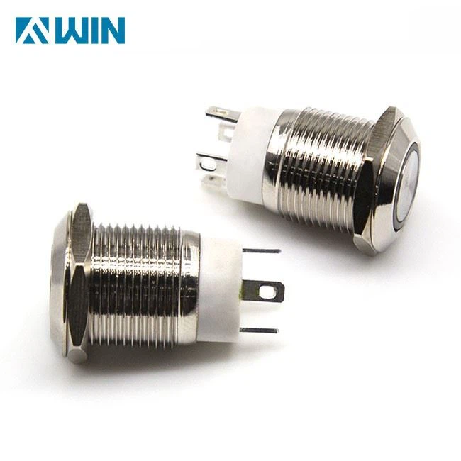 12MM Ring LED Metal Push Button
