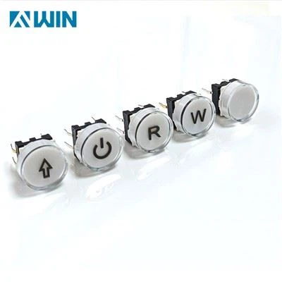 Botão momentaneamente iluminado