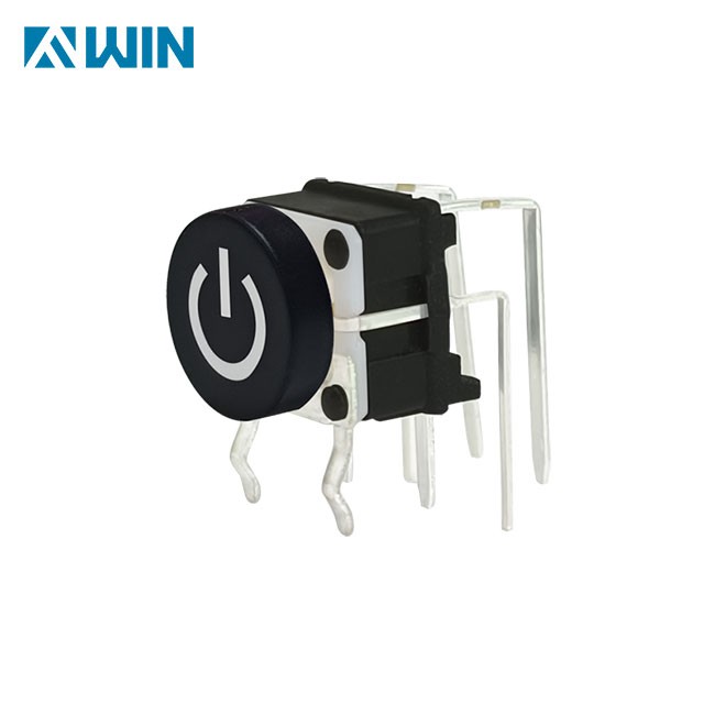 right angle illuminated tactile button